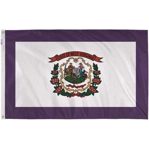 Valley Forge WV3 3 ft. x 5 ft. Nylon West Virginia State Flag