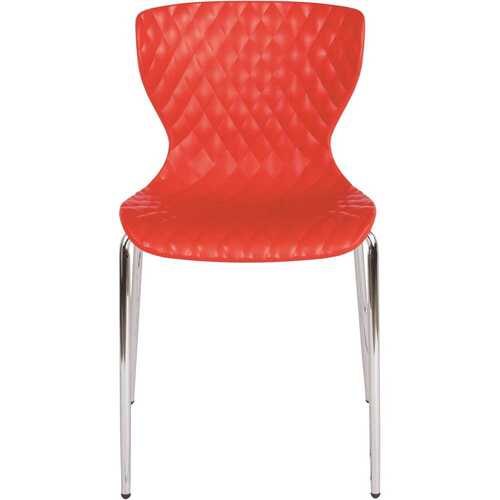 Plastic Stackable Chair in Red