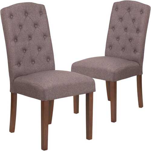 Gray Fabric Parsons Chair