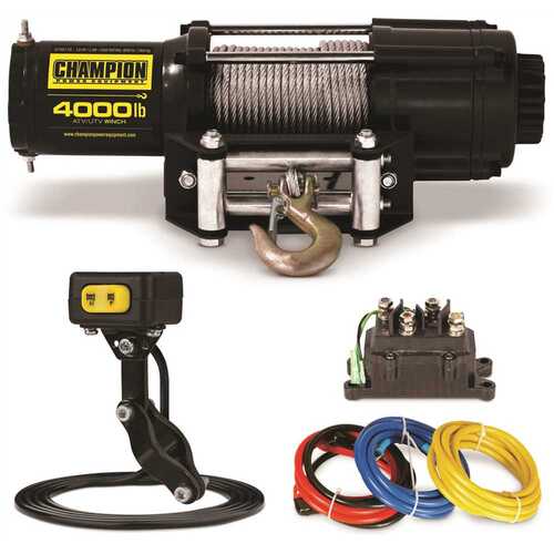 Champion Power Equipment 14001 4000 lbs. ATV/UTV Winch Kit