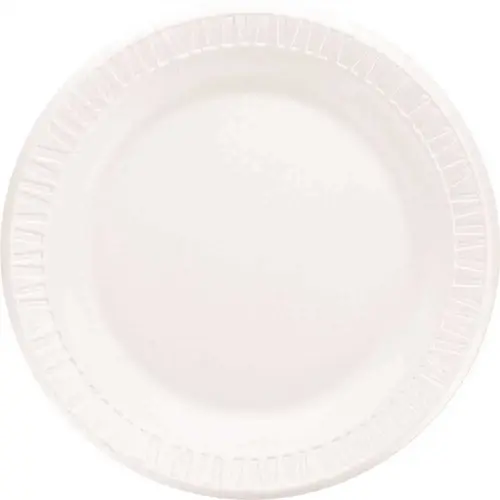 DART 9PWQR 9 in. Laminated White Quiet Classic Plate - pack of 500