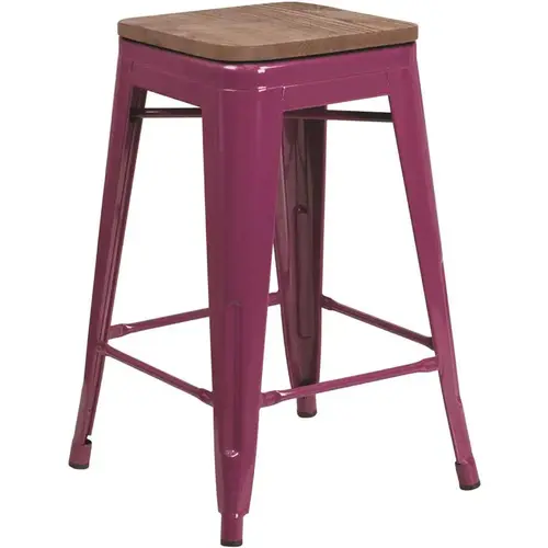 24 in. Purple Bar Stool