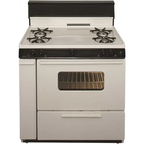 36 in. 3.91 cu. ft. Freestanding Gas Range in Biscuit