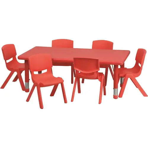 Red Table and Chair Set