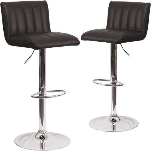 33.5 in. Black Bar Stool (Set of2) Color/Finish Family