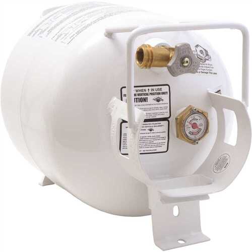 Flame King YSN201HZL 20 lbs. Horizontal Propane Tank Refillable Cylinder with OPD Valve and Gauge