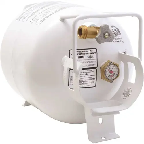 Flame King YSN201HZL 20 lbs. Horizontal Propane Tank Refillable Cylinder with OPD Valve and Gauge