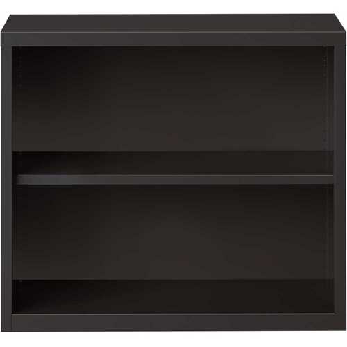 Hirsh Industries 21987 30 in. H Black Metal 2-Shelf Standard Bookcase
