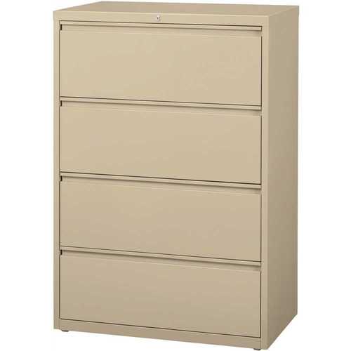 Hirsh Industries 17453 HL8000 Putty 36 in. Wide 4-Drawer Lateral File Cabinet