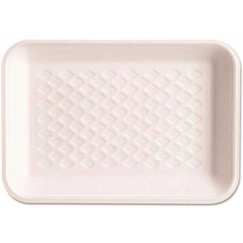 Primesource Building Products 75001429 8.25 in. x 5.75 in. x 1 in. White Disposable Foam Meat & Poultry Trays