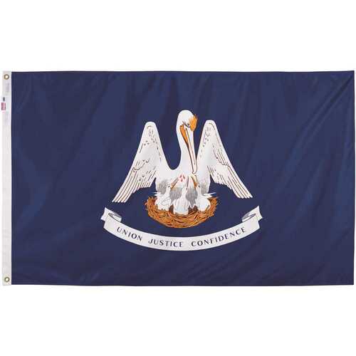 Valley Forge LA3 3 ft. x 5 ft. Nylon Louisiana State Flag