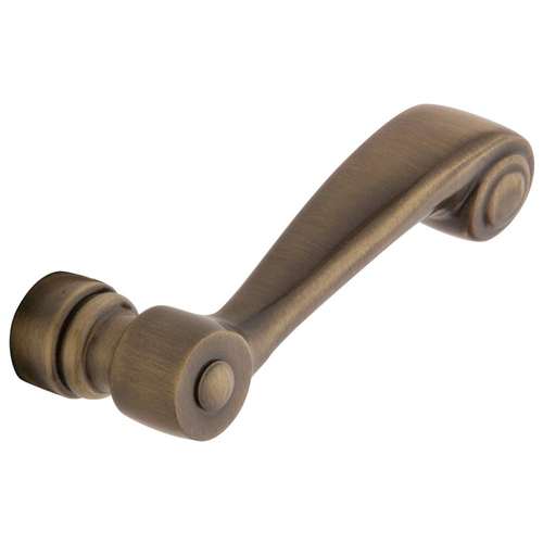 Estate Lever Less Rose Satin Brass & Black