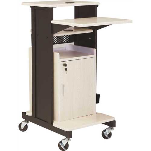 Oklahoma Sound PRC250 Premium Plus Presentation Cart with Storage Cabinet
