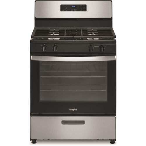 30 in. 4 Burner Freestanding Gas Range in Stainless Steel