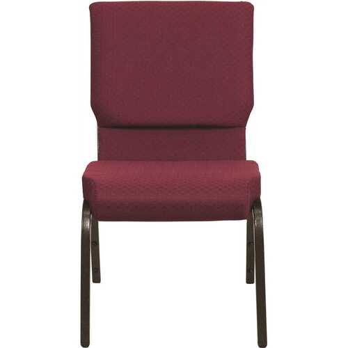 Fabric Stackable Chair in Burgundy