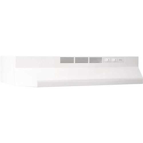 Broan-NuTone BUEZ136WW BUEZ1 36 in. Ductless Under Cabinet Range Hood with Light and Easy Install System in White White-on-White