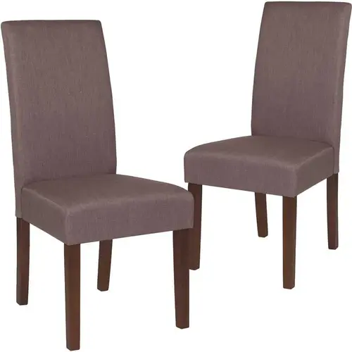 Light Gray Fabric Dining Chairs