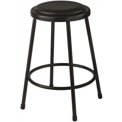 National Public Seating 3583722 24 IN VINYL PAD STOOL BLK