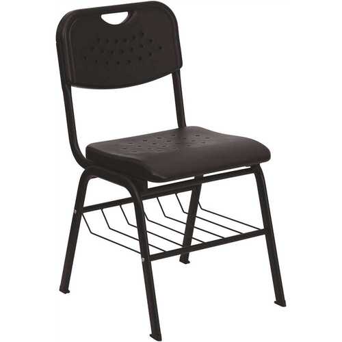 Black Student Chair with Book Baskets