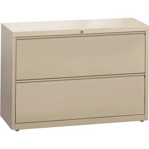 Hirsh Industries 17456 HL8000 Putty 42 in. Wide 2-Drawer Lateral File Cabinet