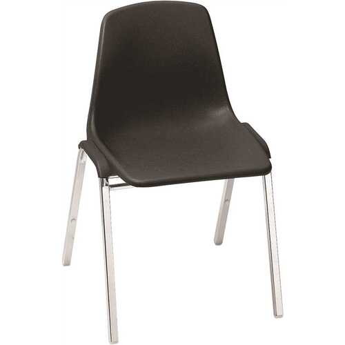 National Public Seating 3583706 POLY SHELL STACK CHAIR BLK
