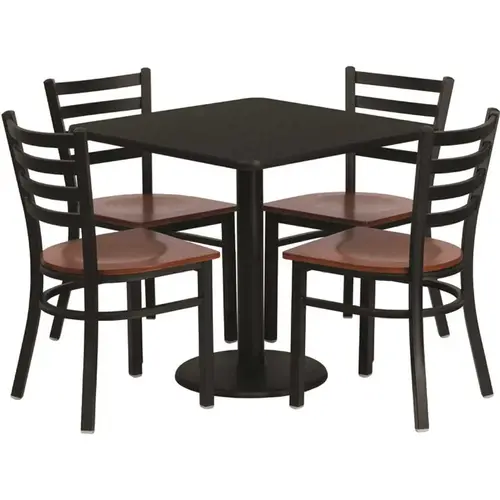 Black Table and Chair Set