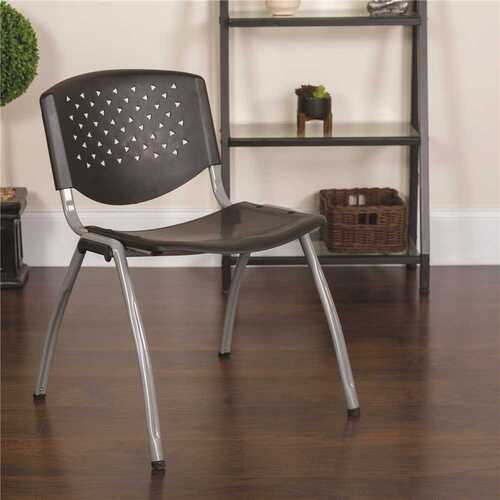 Plastic Stackable Chair in Black