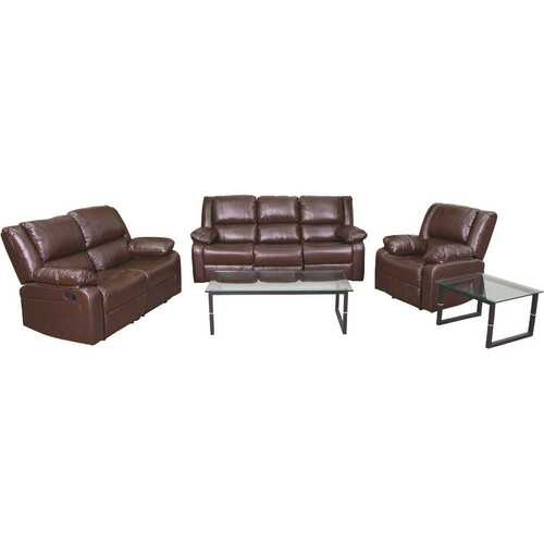 Brown Leather Living Room Sets