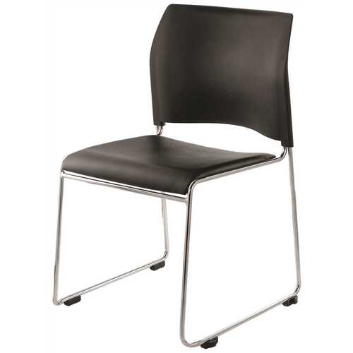 National Public Seating 3583716 PADDED STACK CHAIR BLACK