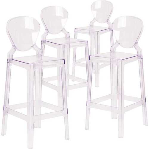 Transparent Crystal Ghost Bar Stools