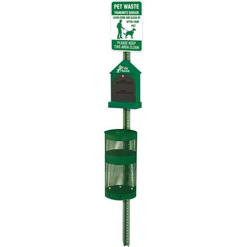 Fido House PP-SD-01-3RH Green Pet Waste Station