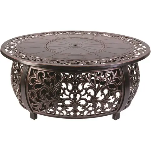 Fire Sense 62198 Toulon 48 in. W x 24 in. H Outdoor Gas Fire Pit Bronze