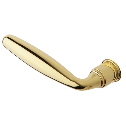 Estate Lever Less Rose Polished Brass