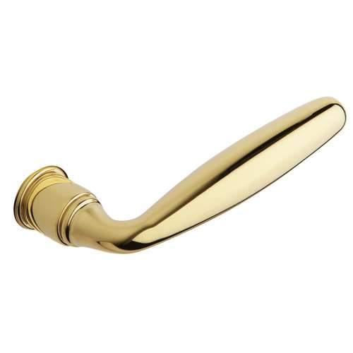 Estate Lever Less Rose Polished Brass