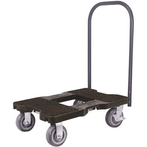 SNAP-LOC SL1800P6B 1,800 lbs. Capacity Super-Duty Professional E-Track Push Cart Dolly in Black