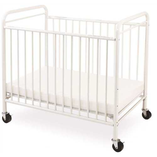 LA Baby CS-8510W "The Condo" Metal Mini/Portable White Evacuation Window Crib