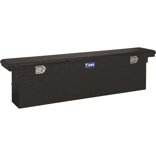 69 in. Gloss Black Aluminum Deep Slim Truck Tool Box, Low Profile (Heavy Packaging)