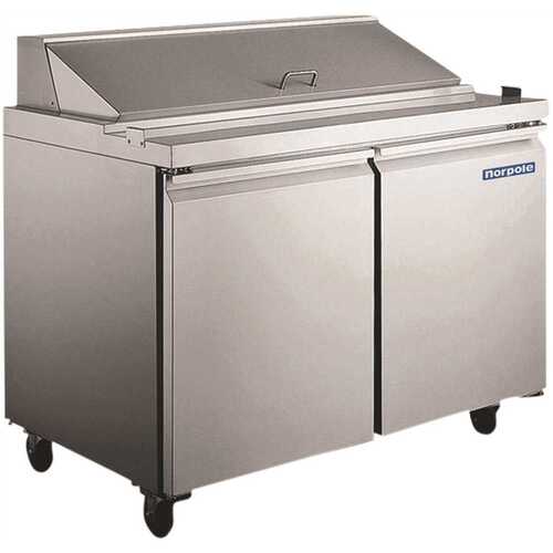 9.5 cu. ft. Prep Table Commercial Refrigerator in Stainless Steel