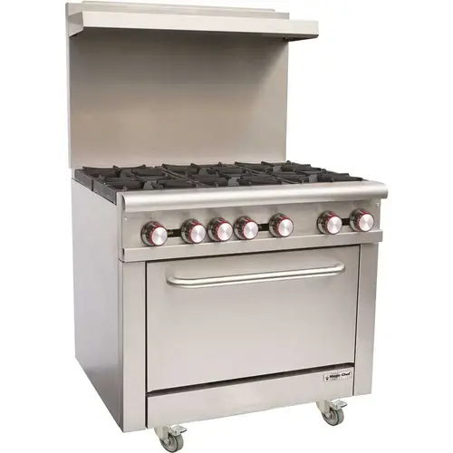 36 in. Commercial Gas Range in Stainless Steel