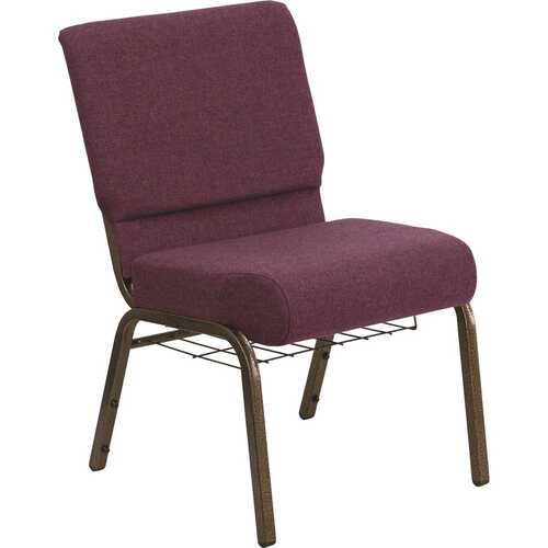 Fabric Stackable Chair in Plum