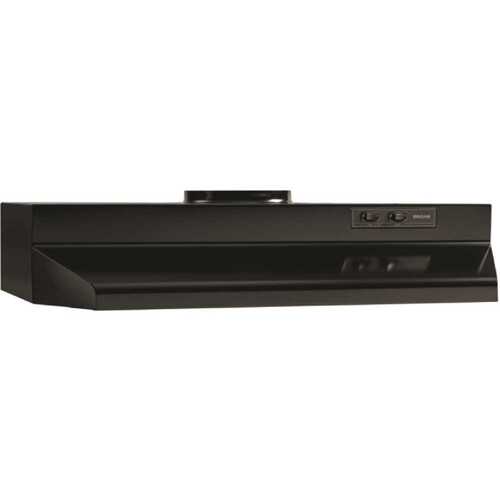 BUEZ2 30 in. 230 Max Blower CFM Ducted Under-Cabinet Range Hood with Light and Easy Install System in Black