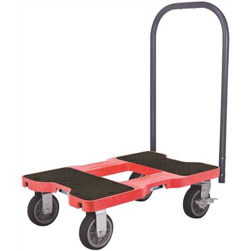 SNAP-LOC SL1500P6R 1500 lbs. Capacity All-Terrain Professional E-Track Push Cart Dolly in Red