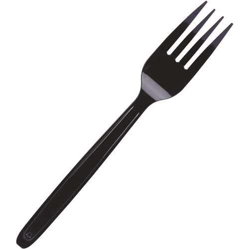 Black Disposable PS Fork 24/40