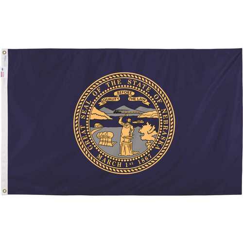 Valley Forge NE3 3 ft. x 5 ft. Nylon Nebraska State Flag