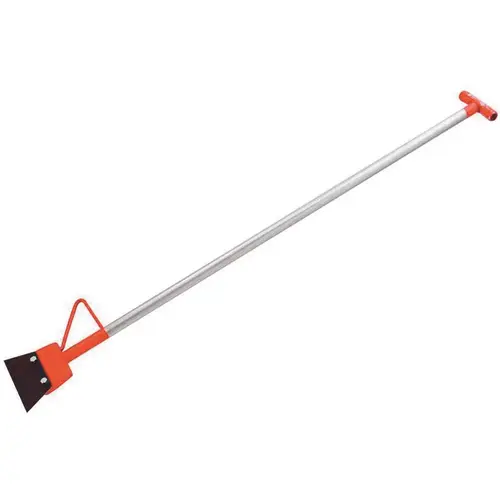 7 in. Wide Floor Scraper and Stripper with 48 in. Handle and Foot Peg Silver