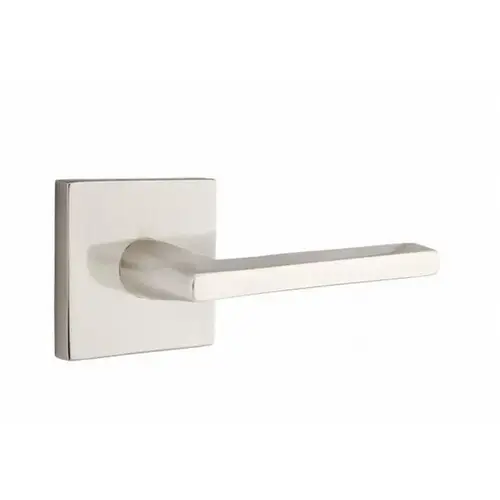 Helios Lever Left Hand Passage with Square Rose Satin Nickel Finish