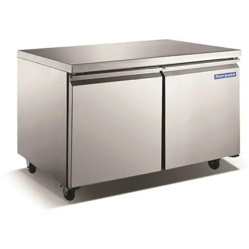 Norpole NP2R-60UC 60 in. W 15 cu. ft. Commercial Undercounter Freezerless Refrigerator in Stainless Steel