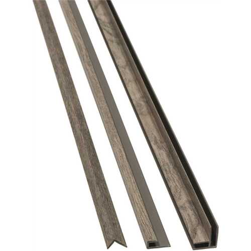 PALISADE 17380 Gray Oak 94 in. Vinyl Backsplash Accessory Trim Kit