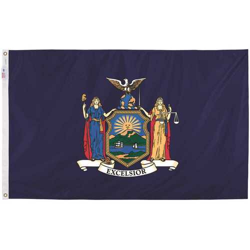 Valley Forge NY3 3 ft. x 5 ft. Nylon New York State Flag