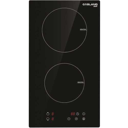 GASLAND Chef IH30BF 12 in. 2 Elements Smooth Top Induction Cooktop in Black with Boost Function